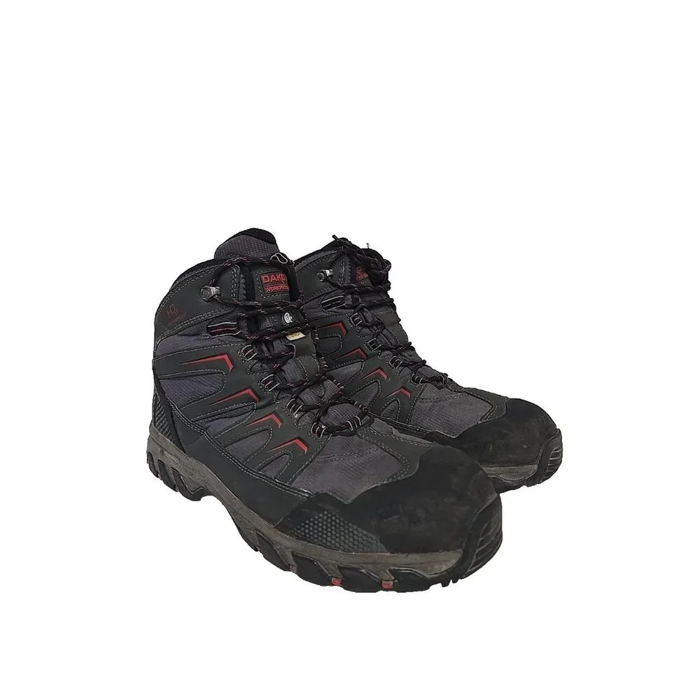 DAKOTA Men's 2127 Steel Toe Steel Plate WP Mid-Cut Safety Hiking Boot Size 13W/L